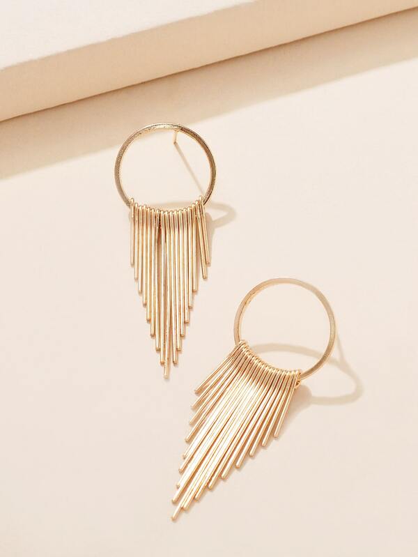 Tassel Decor Drop Earrings SHEIN USA