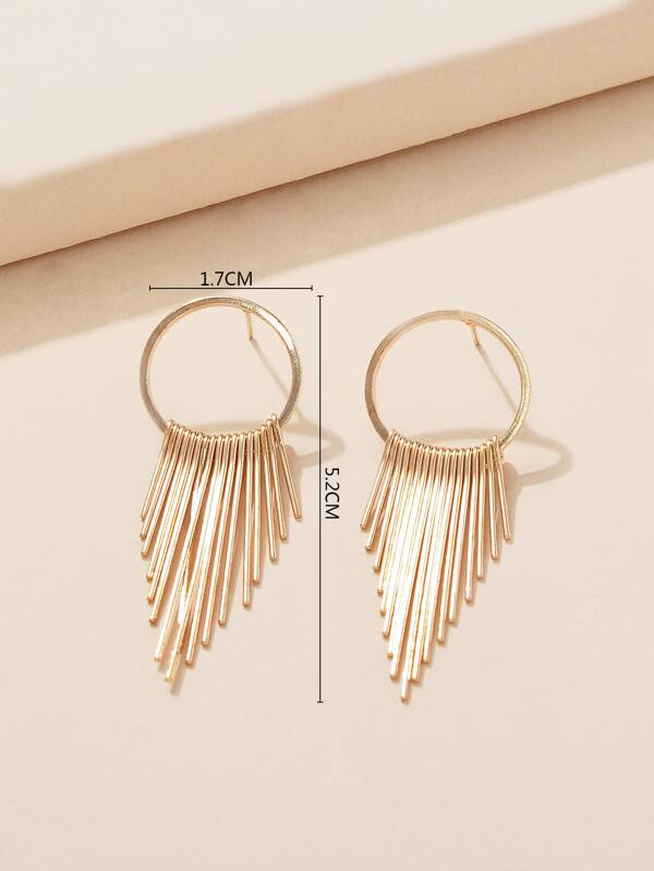 Tassel Decor Drop Earrings SHEIN USA