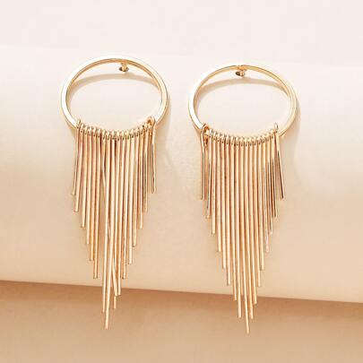 Tassel Decor Drop Earrings