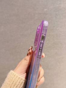 Ombre Clear Phone Case - Purple - View 3