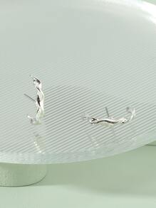 Hoa tai đinh tán rắn - Bạc - Xem 2