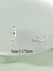 Hoa tai đinh tán rắn - Bạc - Xem 3