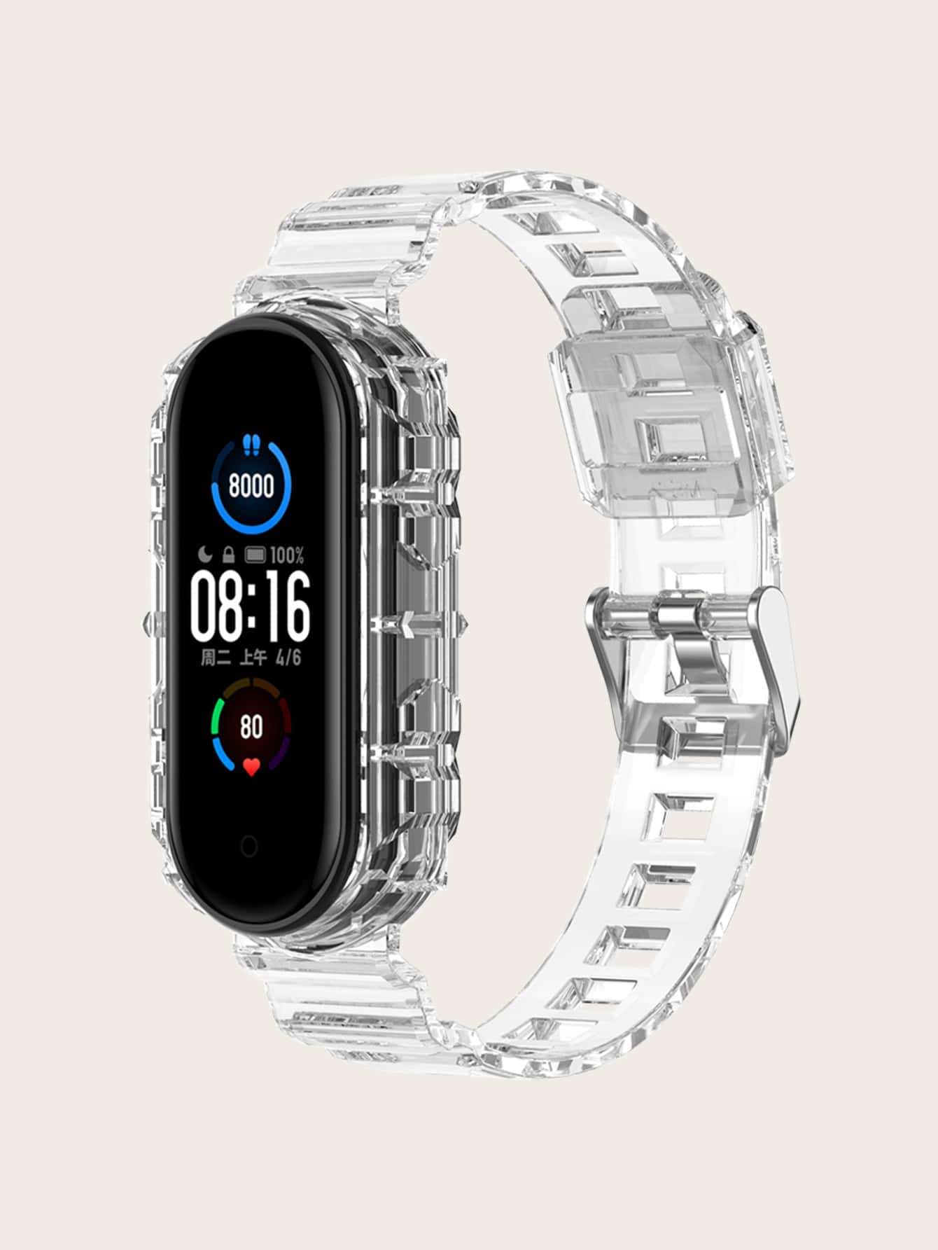 二合一透明錶帶和殼套適用於小米 - 無色 - 查看 1