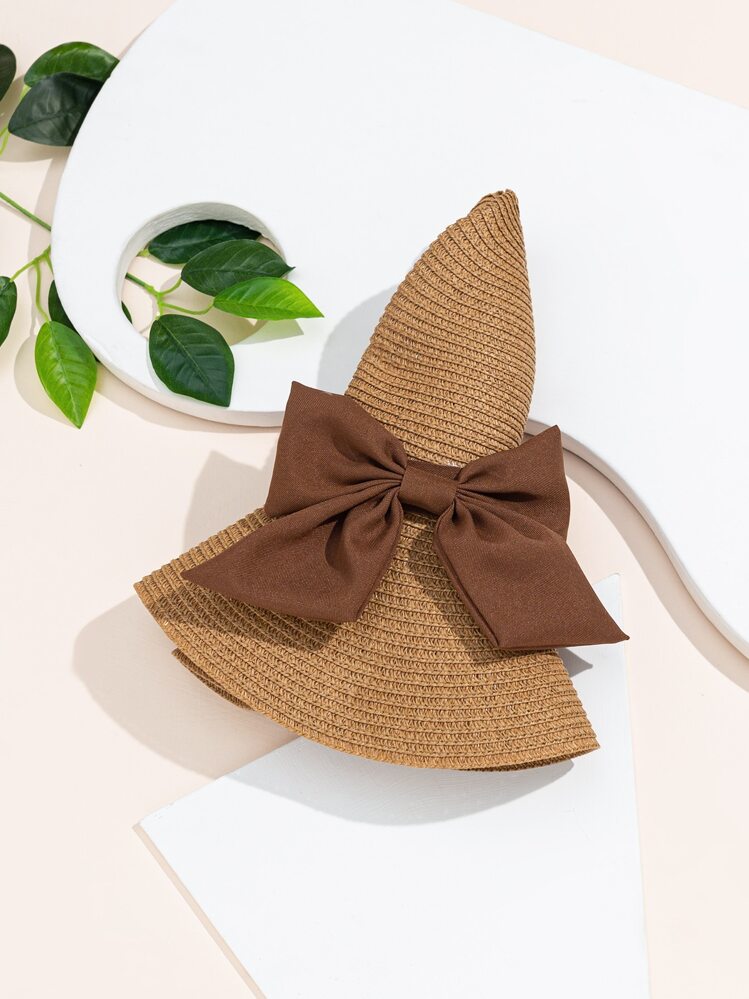 Sombrero de paja con diseño de lazo - Caqui - Ver 4