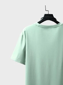 Manfinity Homme Men Letter & Picture Print Drop Shoulder Tee & Drawstring Waist Shorts - Multicolor - View 6