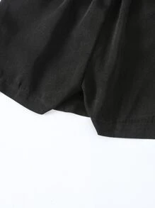 SHEIN Toddler Girls Split Hem Skort - Black - View 4