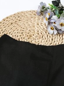 SHEIN Toddler Girls Split Hem Skort - Black - View 5