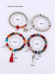 4 cái Tua Trang trí Cườm Vòng tay - Nhiều màu - Xem 3