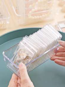 Hộp đựng trang sức trong suốt 16 món - Hoàn hảo để cất giữ hoa tai, vòng cổ, nhẫn và nhiều thứ khác - Chống oxy hóa và di động, quà tặng cho ngày tựu trường - Trong sáng - Xem 2