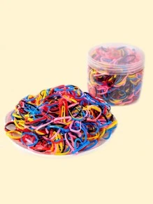 1000入組嬰兒素色髮圈 - 彩色 - 查看 3