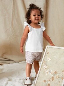 Tops em bé Xù màu trơn - trắng - Xem 8