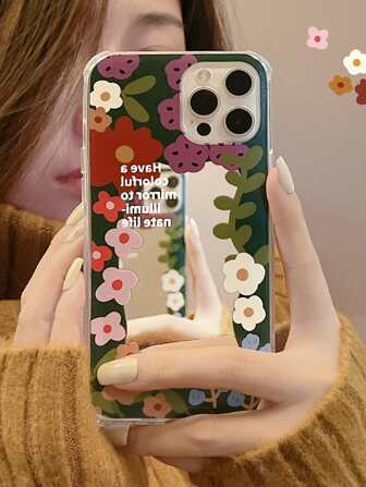 Spiegel Handyhülle mit Blume