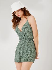 Soleia Ditsy Floral Cami Romper - Multicolor - View 5