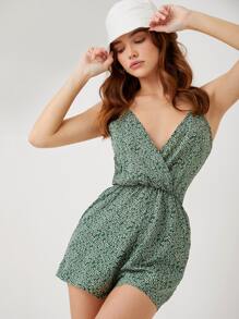 Soleia Ditsy Floral Cami Romper - Multicolor - View 6