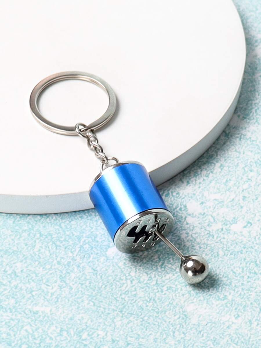 Móc khóa bánh răng bằng tay - Màu xanh lam - Xem 1