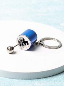 Móc khóa bánh răng bằng tay - Màu xanh lam - Xem 3