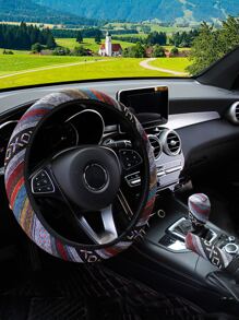 3 piezas con estampado volante & mano & engranaje Funda Conjunto - Multicolor - Ver 1