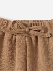 SHEIN Girls Letter Graphic Tank Top & Joggers - Camel - View 4