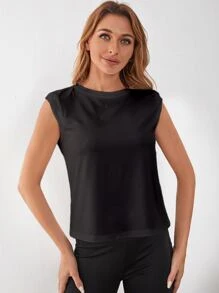 Gameset SHEIN Sport Absorbs Sweat Breathable Sports Tank Top - Black - View 4