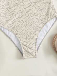 SHEIN Swim Phụ nữ một mảnh Cắt ra Khối Màu Thể thao - Nhiều màu - Xem 4