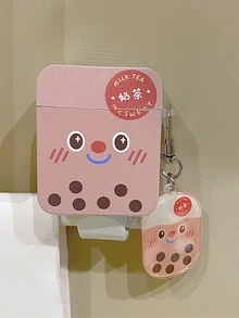 卡通奶茶圖案耳機殼適用於Airpods - 彩色 - 查看 5