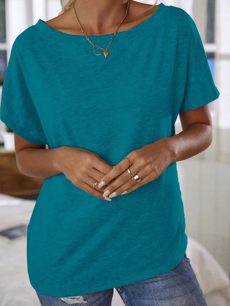 Batwing Sleeve Solid Tee