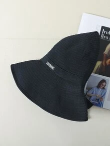 Mũ xô tối giản - màu đen - Xem 4