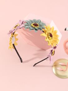 女孩花朵裝飾髮箍 - 彩色 - 查看 1