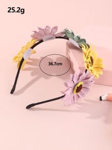 女孩花朵裝飾髮箍 - 彩色 - 查看 3