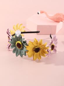 女孩花朵裝飾髮箍 - 彩色 - 查看 4