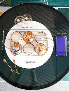 1套小吃盤和蓋子和托盤 - 香檳色 - 查看 5