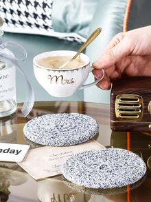 1pc dệt tròn Coaster - Nhiều màu - Xem 6