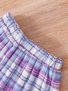 Bộ thời trang bé gái Sọc ca rô Sẵn sàng - trắng - Xem 6