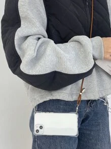 防摔透明手機殼帶掛繩相容 iPhone15/15Plus/15Pro/15Promax - 棕色 - 查看 5
