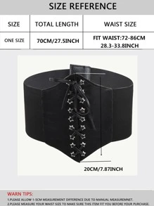 繫腰帶封腰帶 - 黑色 - 查看 3