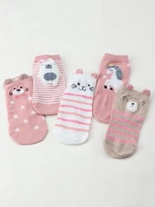 5雙女童短襪 - 彩色 - 查看 3