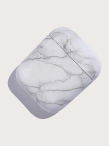Marble Pattern PC Water Sticker Headphone Case - White - View 4