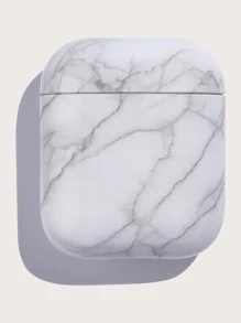 Marble Pattern PC Water Sticker Headphone Case - White - View 5