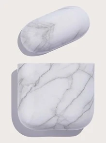 Marble Pattern PC Water Sticker Headphone Case - White - View 6