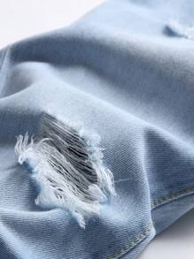 Men Ripped Slant Pocket Jeans