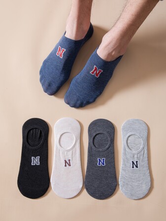 uomo 5 paia Calzini con grafica lettera
