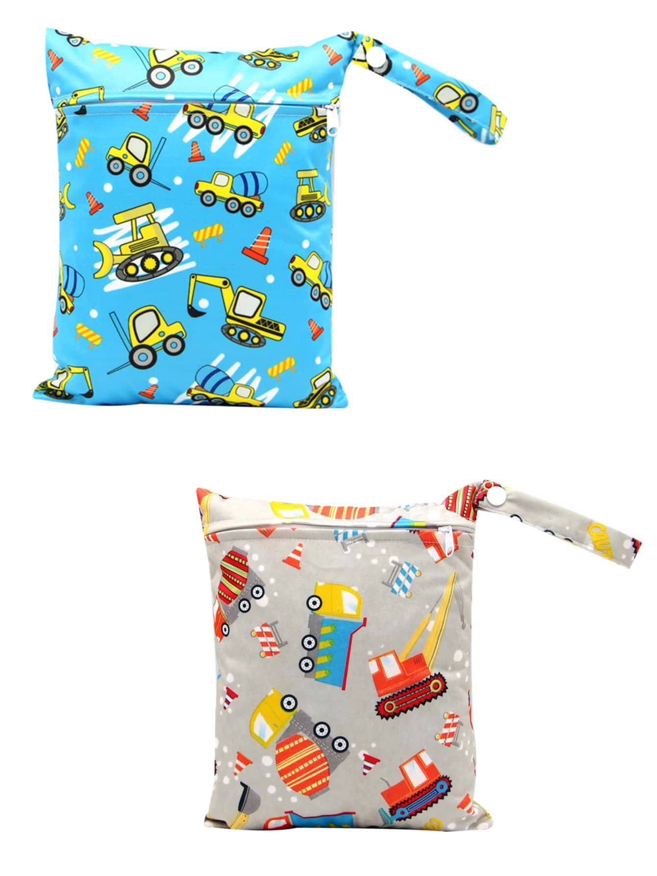 2 cái Túi đựng tã giấy in xe kỹ thuật - Nhiều màu - Xem 1