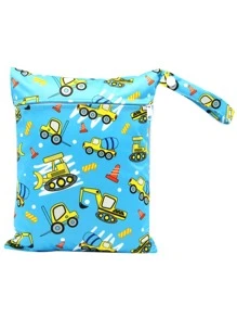 2 cái Túi đựng tã giấy in xe kỹ thuật - Nhiều màu - Xem 2