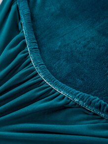Solid Color Stretchy Chair Slipcover, Blue Polyester Dining Chair Dust Slipcover For Household - Blue - View 5