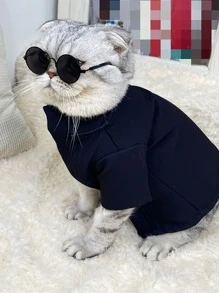 Plain Pet Glasses - Black - View 1