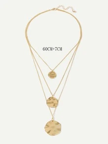 Dây chuyền xếp lớp quyến rũ hình học - Vàng - Xem 5