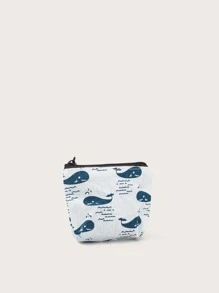 Monedero con estampado de dibujos animados - Blanco - Ver 2