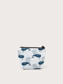 Monedero con estampado de dibujos animados - Blanco - Ver 3