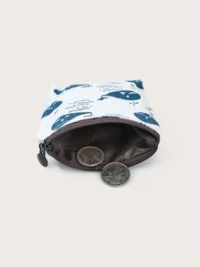 Monedero con estampado de dibujos animados - Blanco - Ver 4