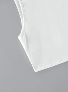 Áo hai dây Lá thư Loại bướm Giải trí - trắng - Xem 4